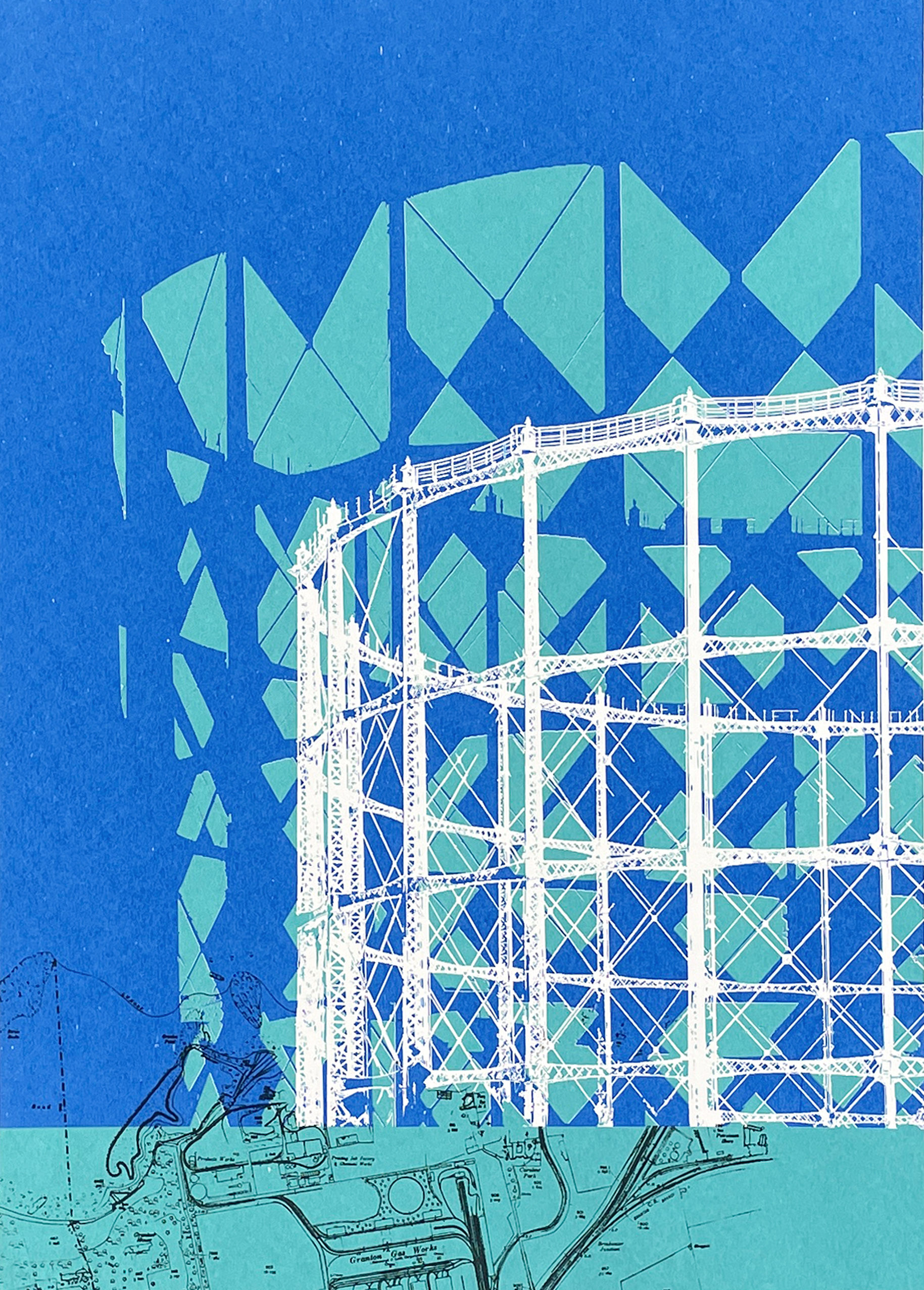 Granton gas holder screen print