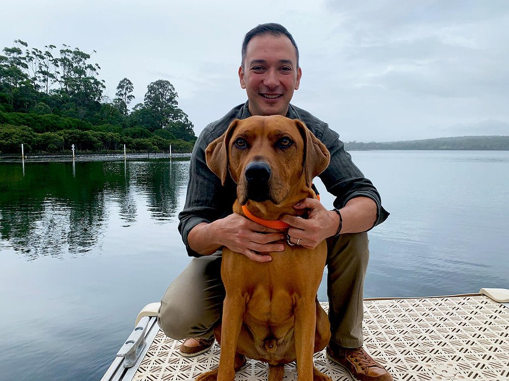 Dogs in Australia, oyster farm