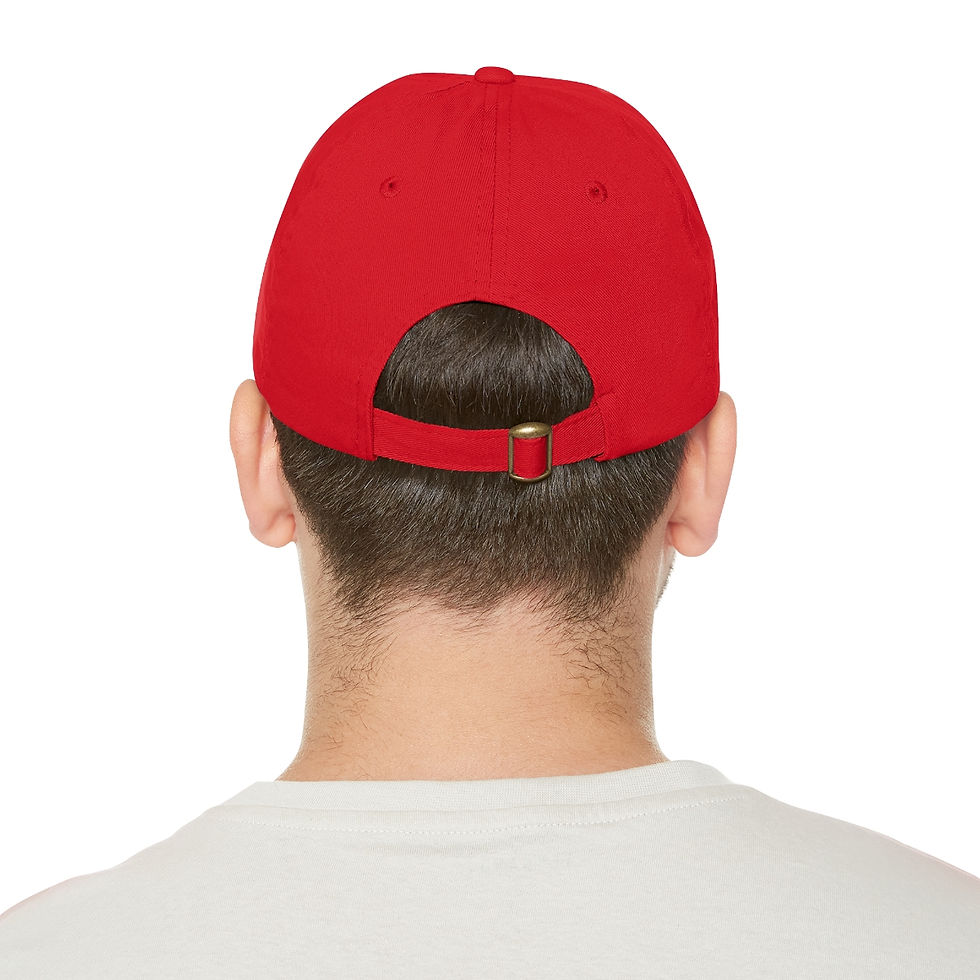 Thumbnail: Dad Hat with Leather Patch (Round)