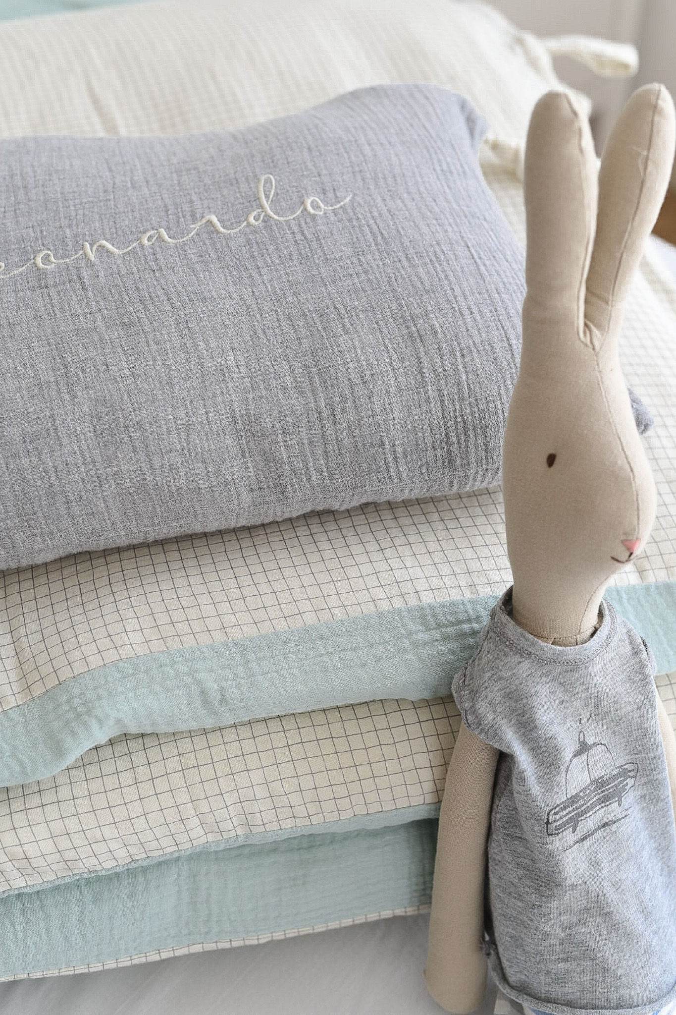 Sacco copripiumino con federa in mussola di cotone