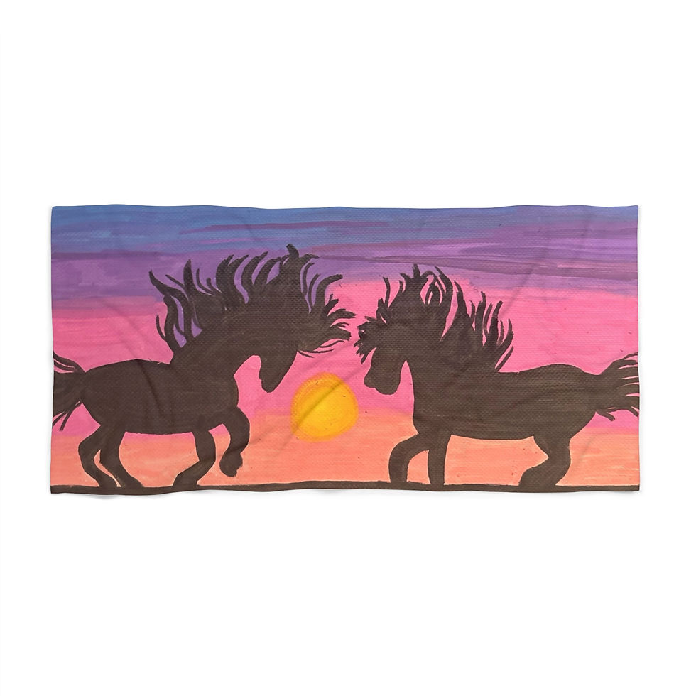 Sunset Horse Towel