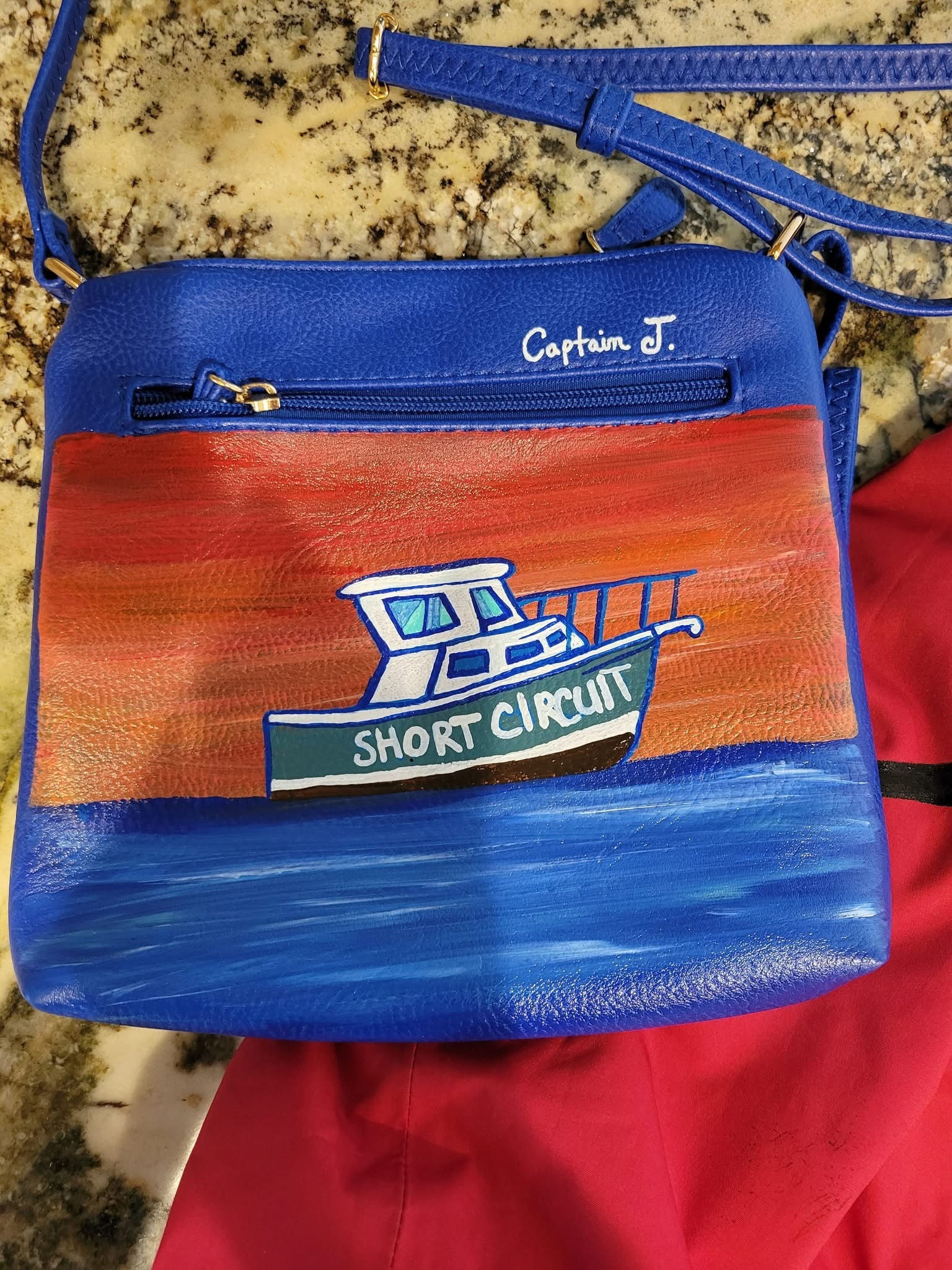 Custom Boat Painting Purse