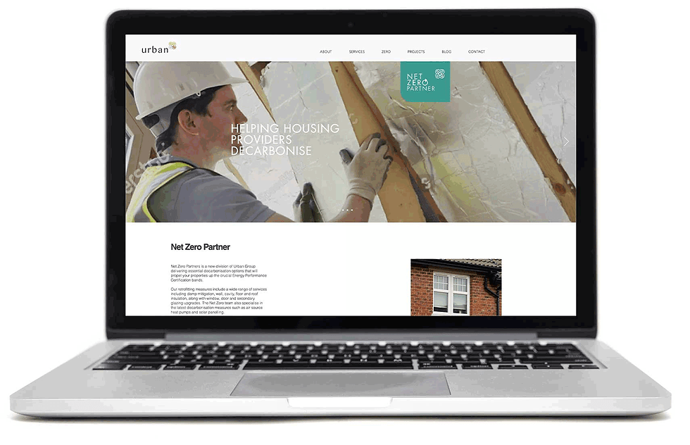 Urban Zero website design