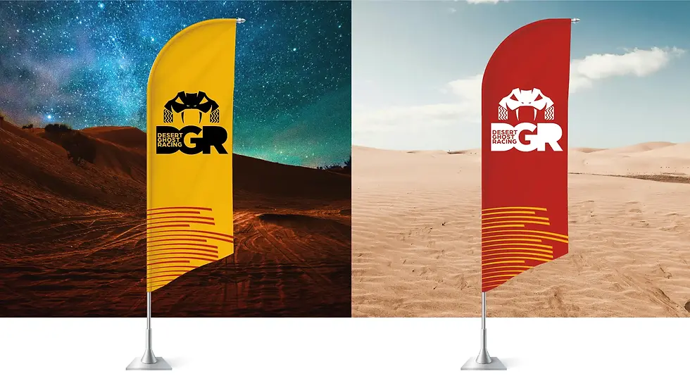Desert Ghost Racing event flag concept