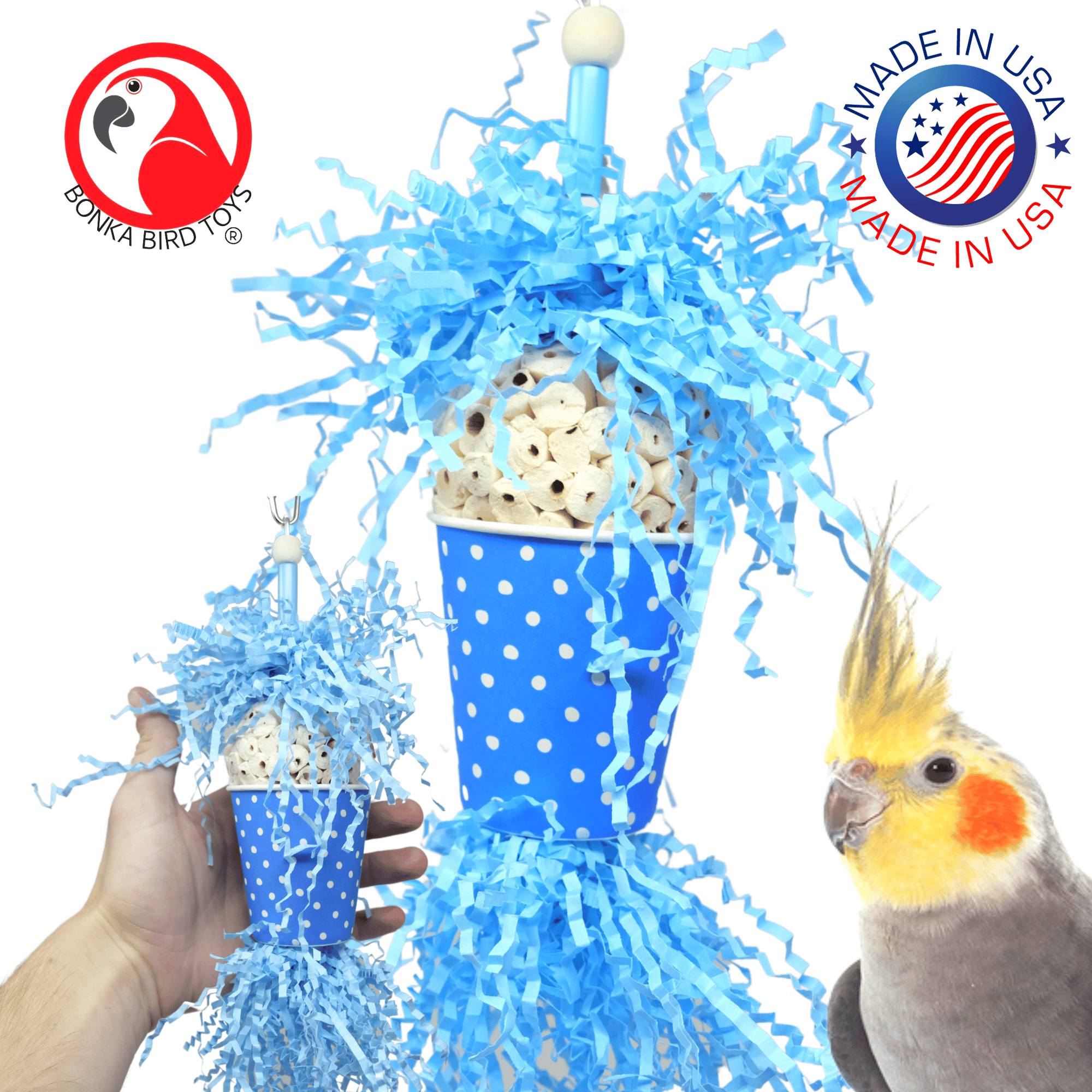 Spotty Sola Foraging Bird Toy Style: 2355 Spotty Sola Blue