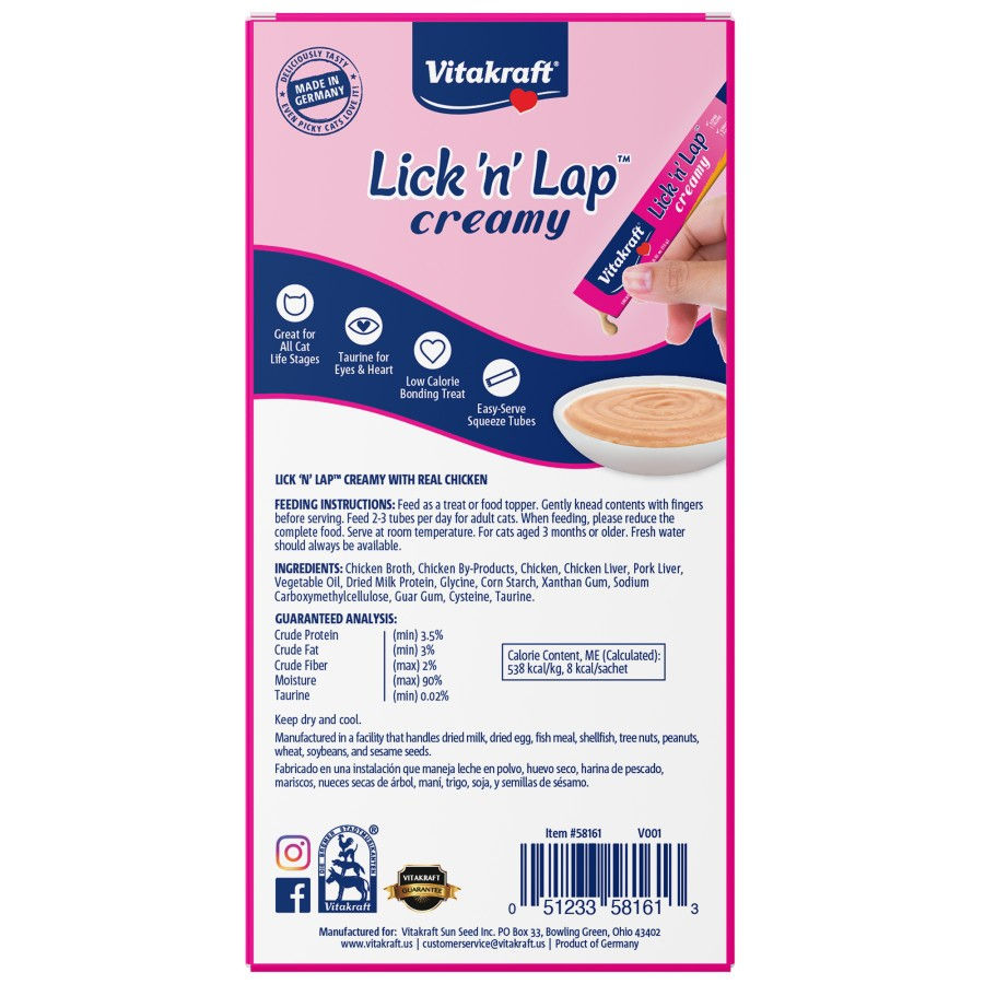 Thumbnail: Vitakraft Lick 'n' Lap Snack Wet Cat Treats