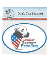 Dog is Good Freedom Dog Oval Car Magnet