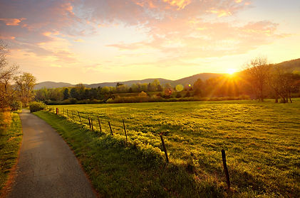 Sunset over the Blue Ridge Mountains