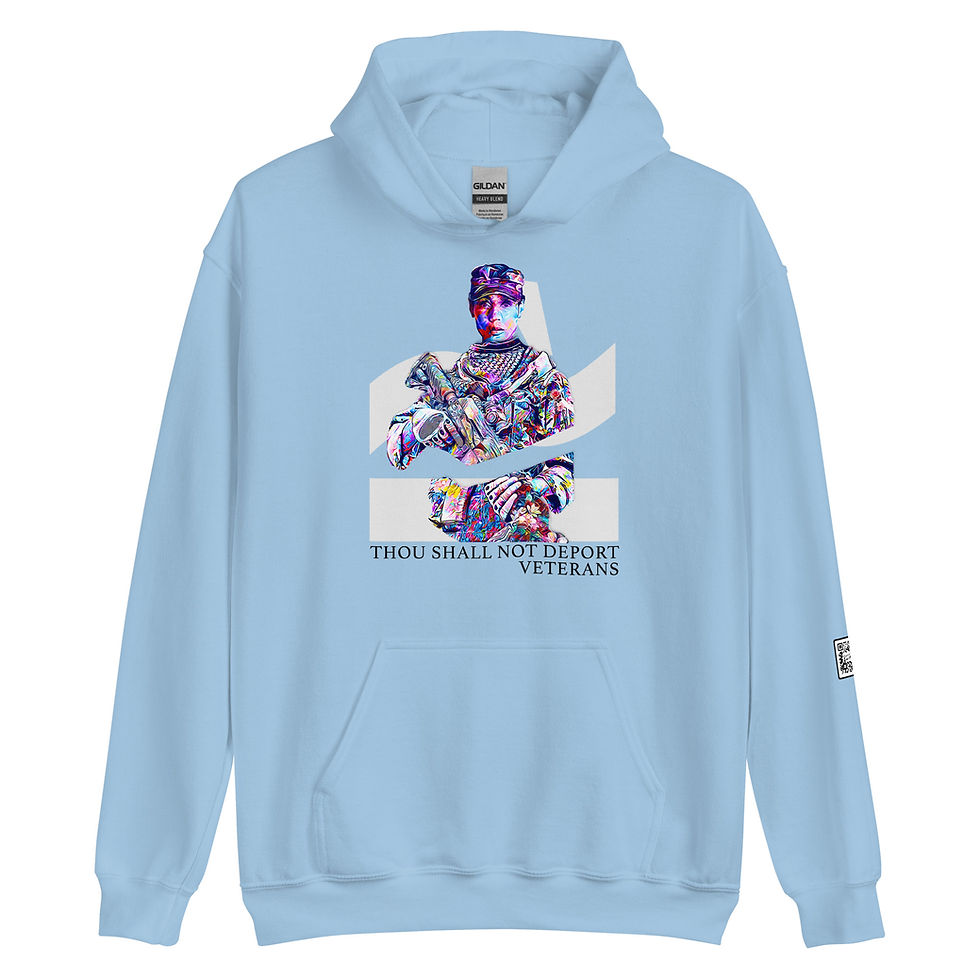 Thumbnail: Deported Veterans campaign apparel, supporting veterans and immigrant issues.