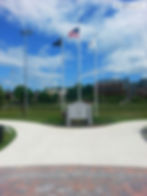 Glendale Park's Entrance with the American Flag