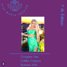 Georgiana Sanu Romania
Contestant Miss World Tourism Official 2026
Contestant Miss World Tourism Prime 2026