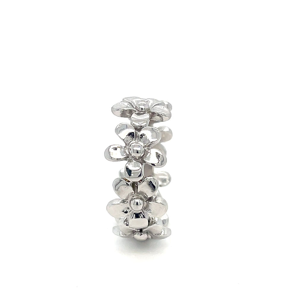 Ring mit Blumen rundherum in Sterling Silber