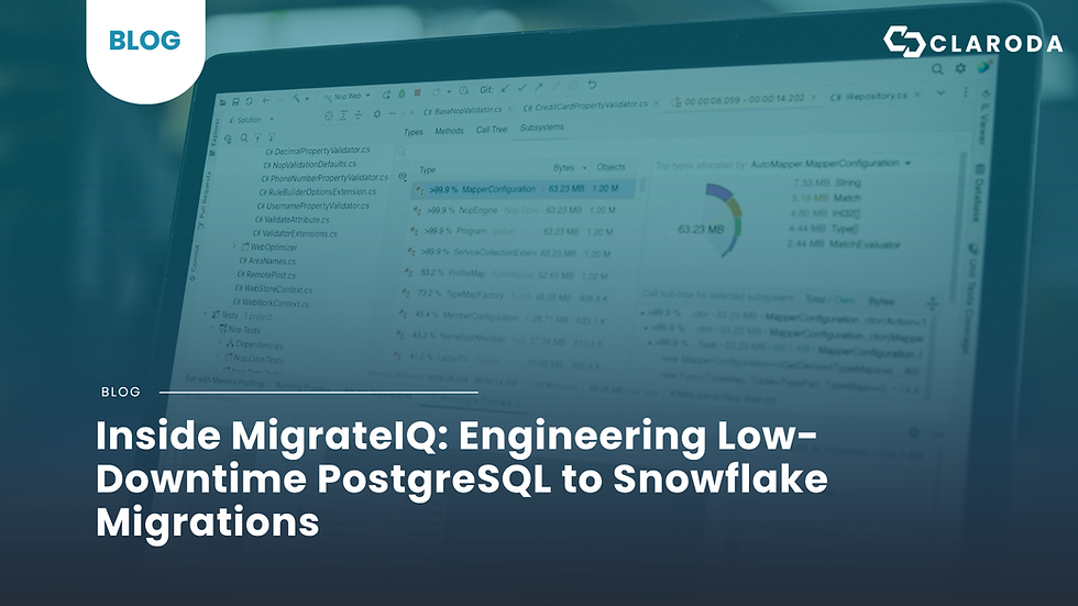 Migrate IQ: Claroda's Postgres to Snowflake Migration Utility