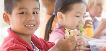 A beautiful kid eating food