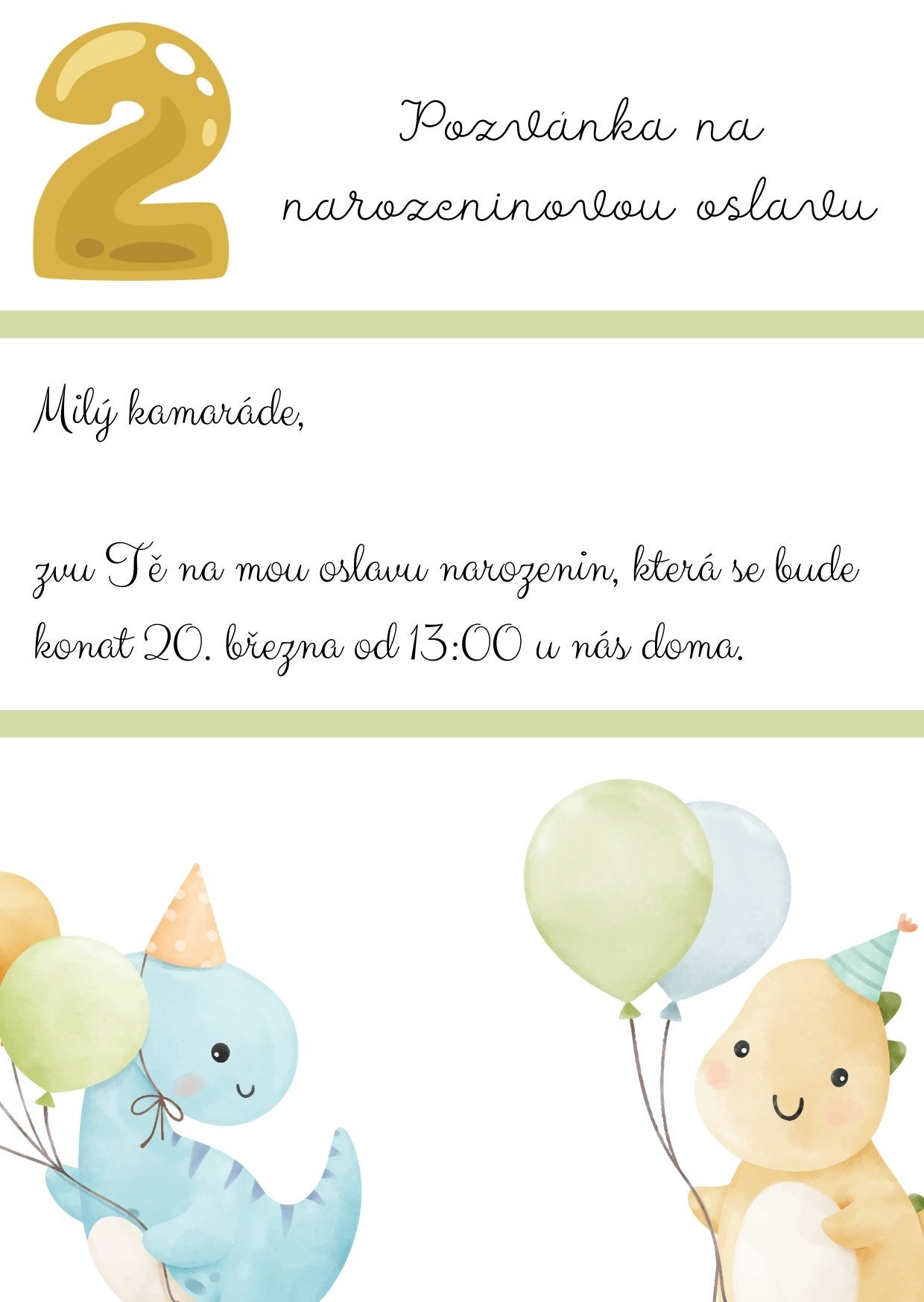 Narozeninová pozvánka č.25