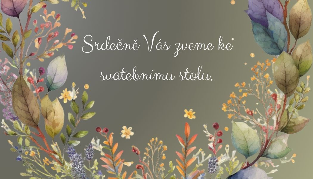 Pozvánka ke svatebnímu stolu č.100