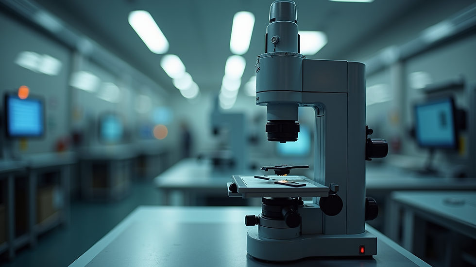 High angle view of optical coordinate measuring machine