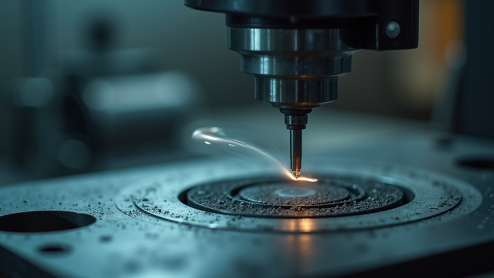 Close-up view of precision glass moulding machine shaping a lens