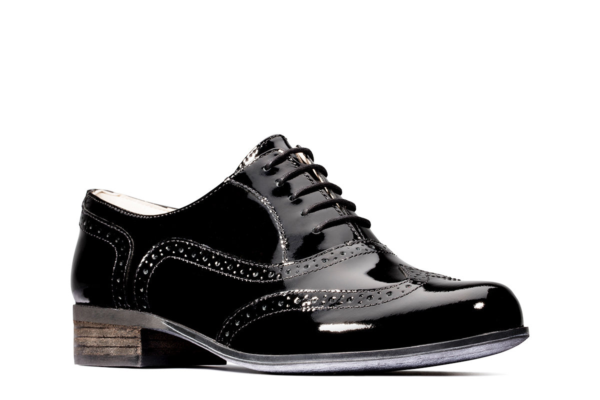 clarks hamble oak black patent