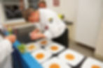 Anrichten des Desserts