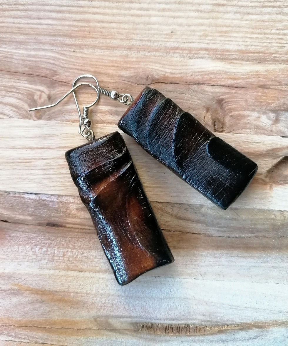 Miniatura: Orecchini Shou Sugi Ban