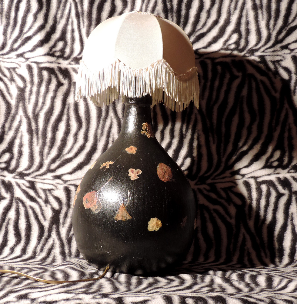 Miniatura: Lampada decorata con fiori secchi