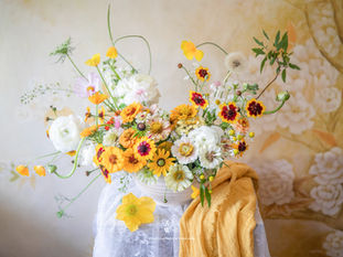 Yellow Color Themed Floral Arrangement