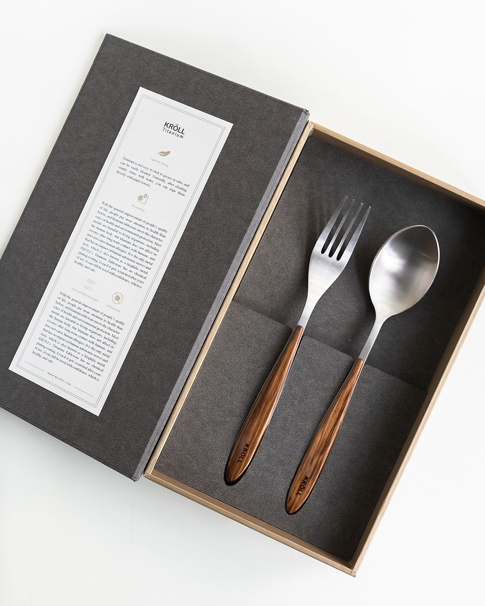 Thumbnail: KRÓLL Titanium Tableware - Twin Set