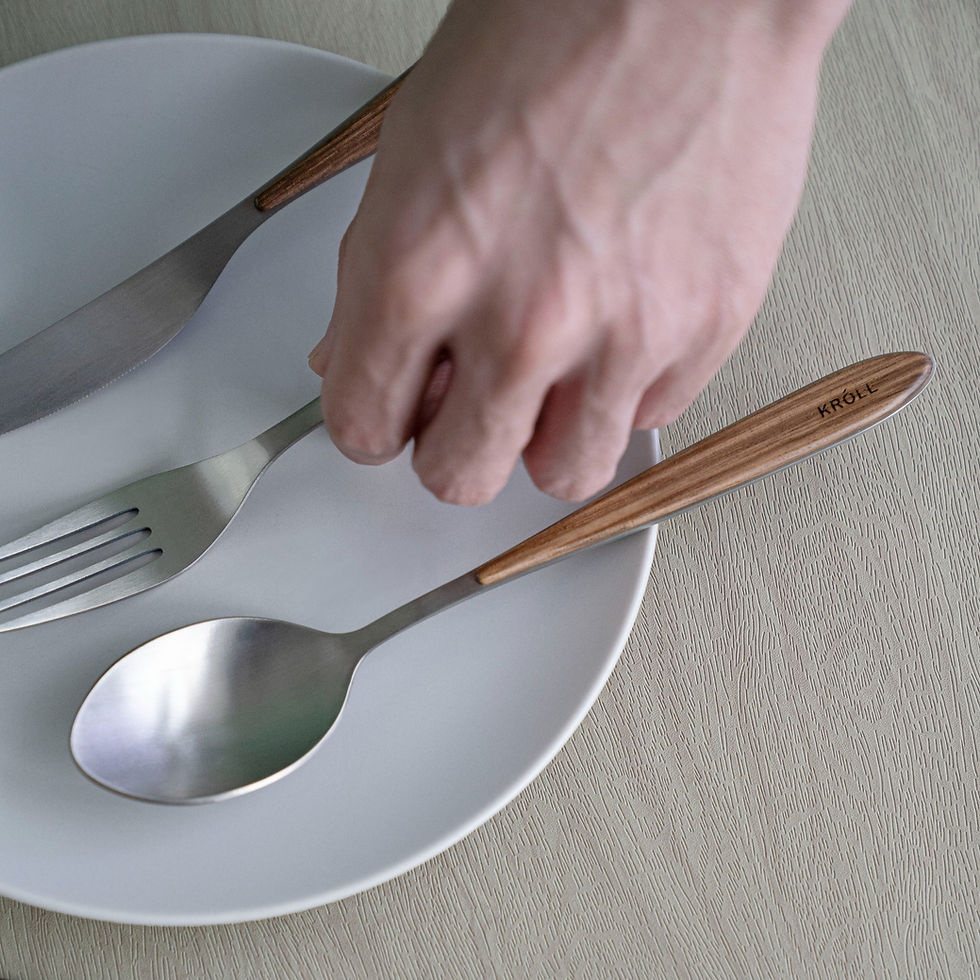 Thumbnail: KRÓLL Titanium Tableware - Twin Set