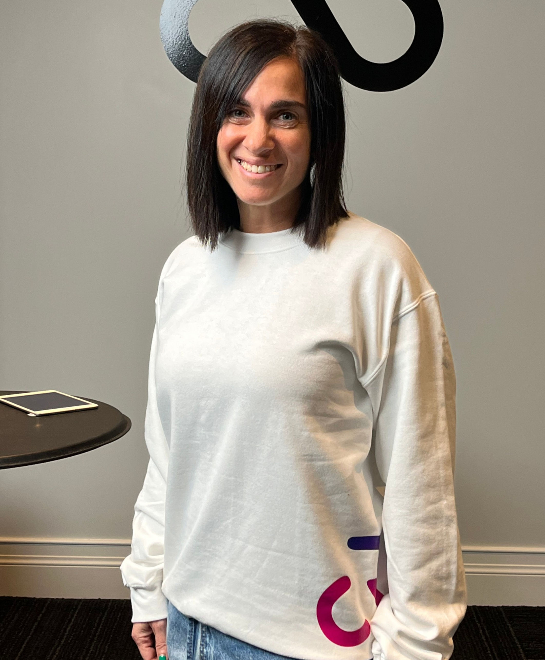 realspin crewneck with logo wrap