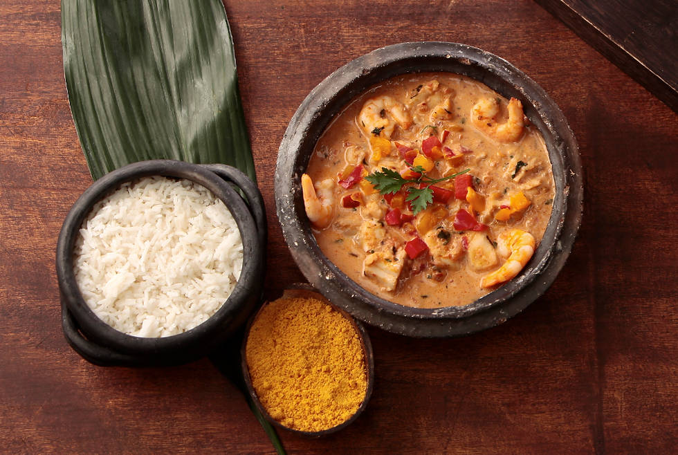 Moqueca mixte poisson et crevettes