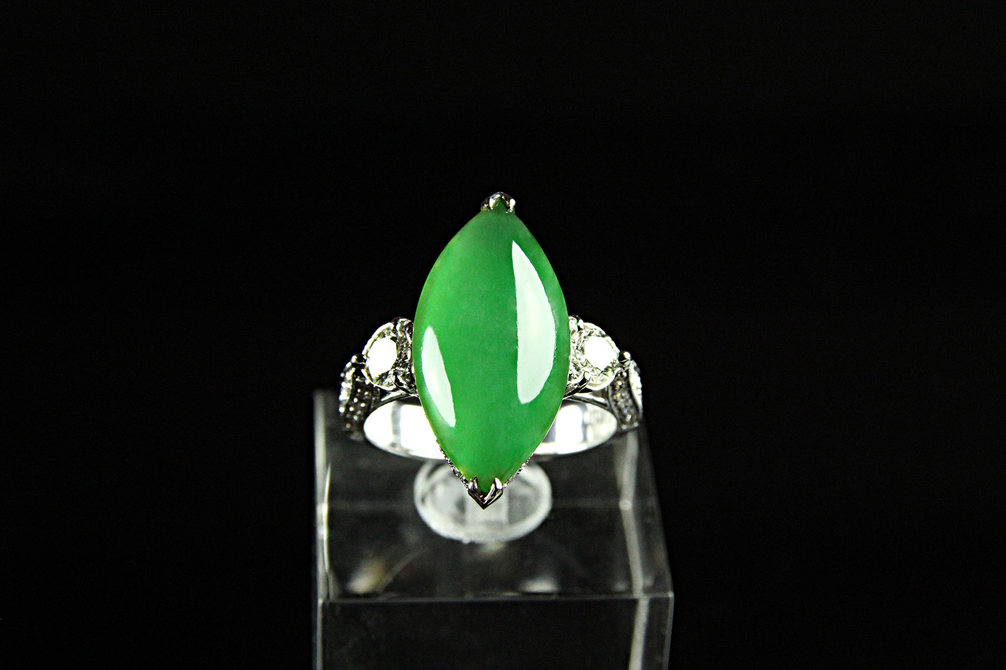 《真知》馬眼蛋面戒指-A級翡翠-JR00029