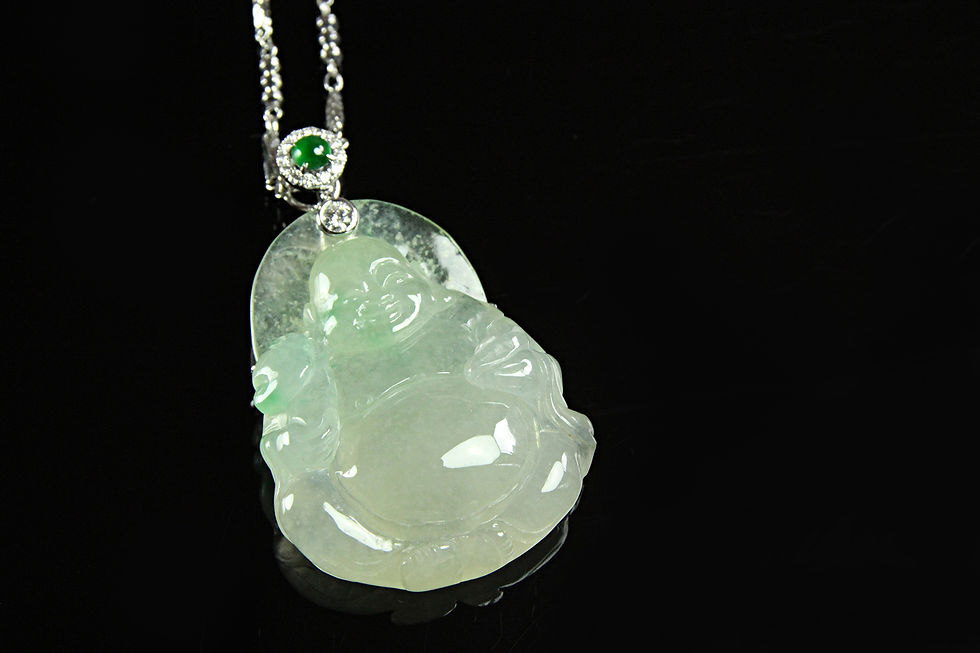 Thumbnail: 《佛像系列》彌勒佛造型鑲鑽墜飾