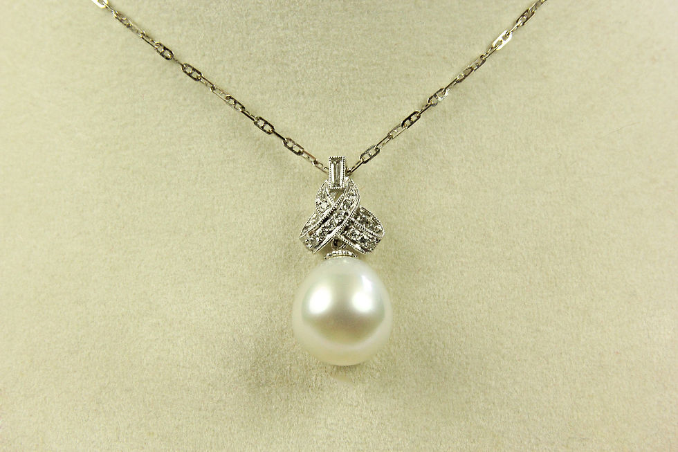 Thumbnail: 天然南洋珠鑲鑽墜 622-24