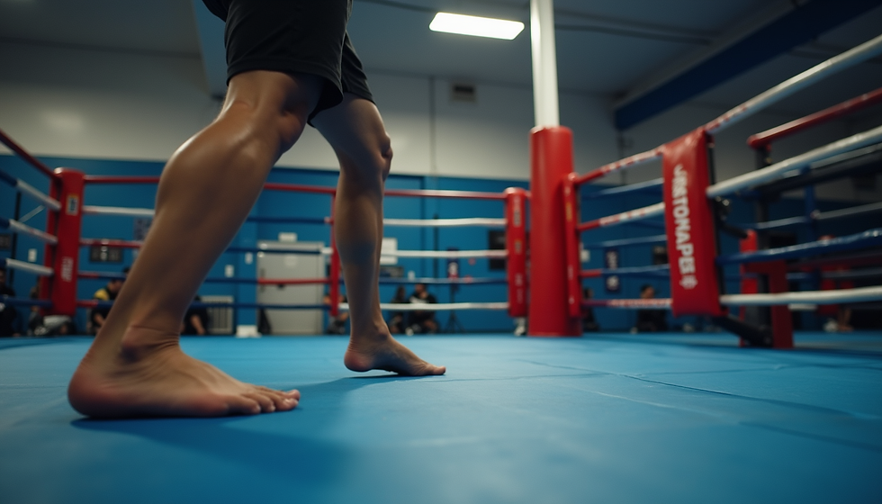 Un combattant sur un ring