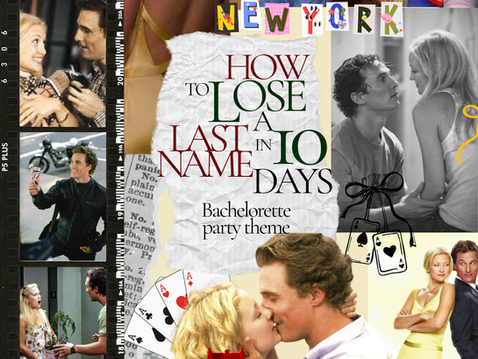 How to Lose Your Last Name in 10 Days Bachelorette Party Idea