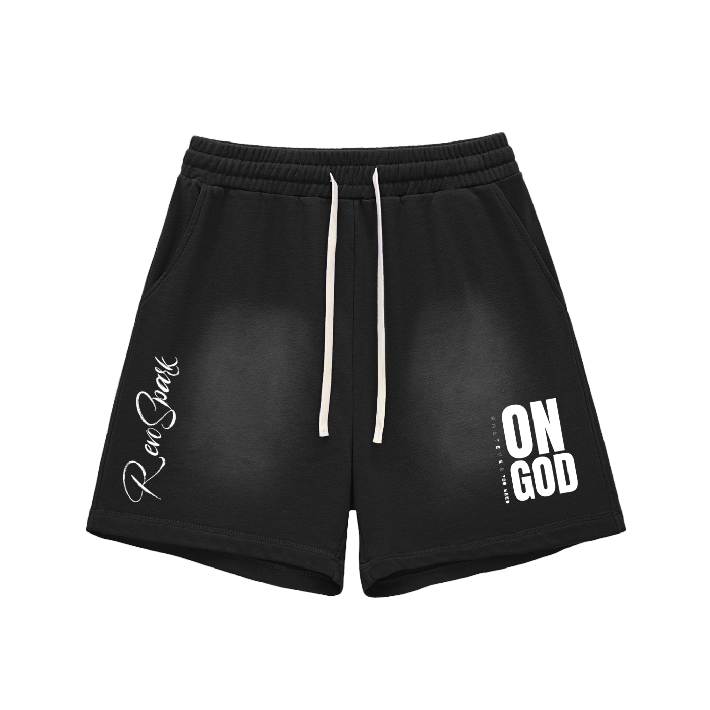 Sun Fade Raw Edge Cotton Shorts