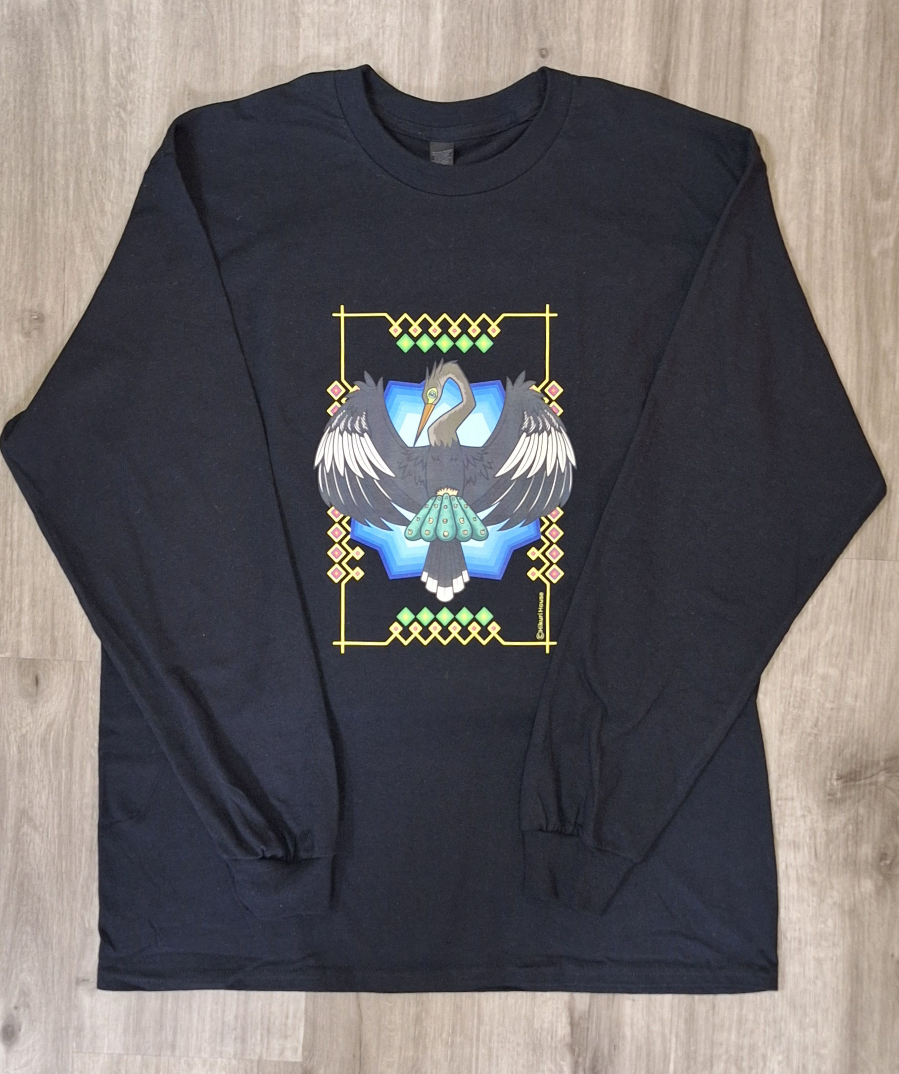 Waterbird Opened Wings Long Sleeves Tee