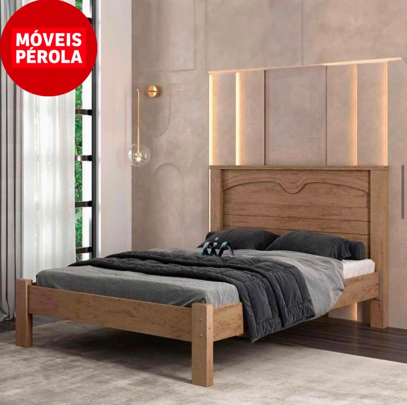 Cama Amsterdã 1,40 casal - Fenix