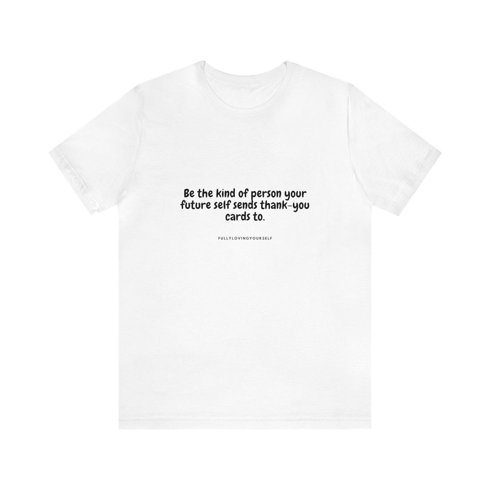 Thumbnail: Self Care Tshirt - Thank you card (Unisex Short Sleeve Tee)