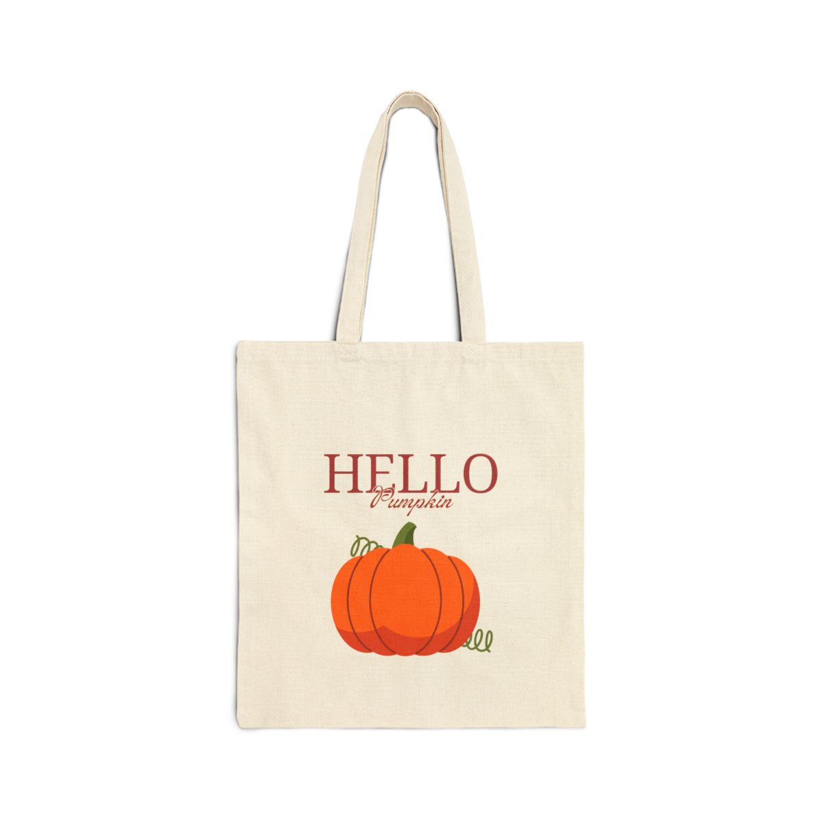 Hello Pumpkin- Cotton Canvas Tote Bag