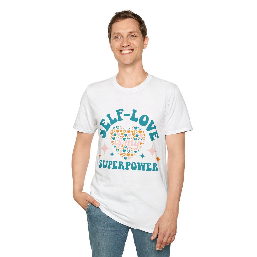 Thumbnail: Self love is my super power (blue) Unisex Softstyle T-Shirt