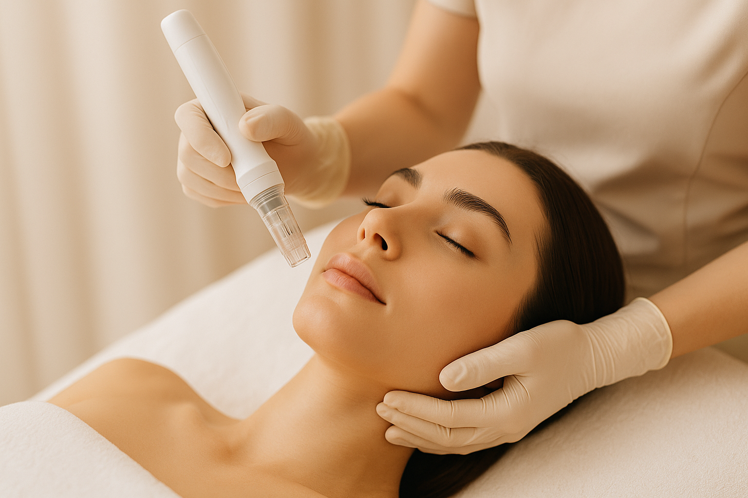 Microneedling treatment imagery