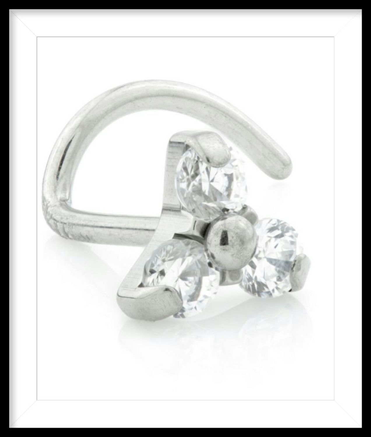 Tri CRYSTAL TRINITY NOSE STUD 