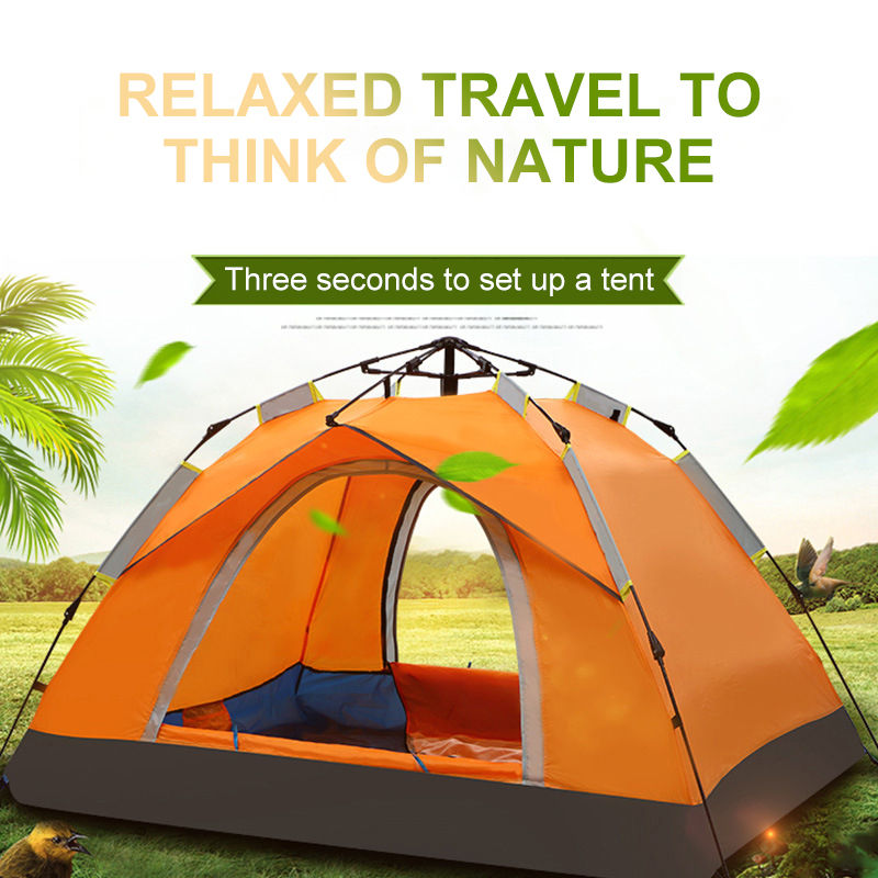 Instant-open 3–4 person camping tent product view