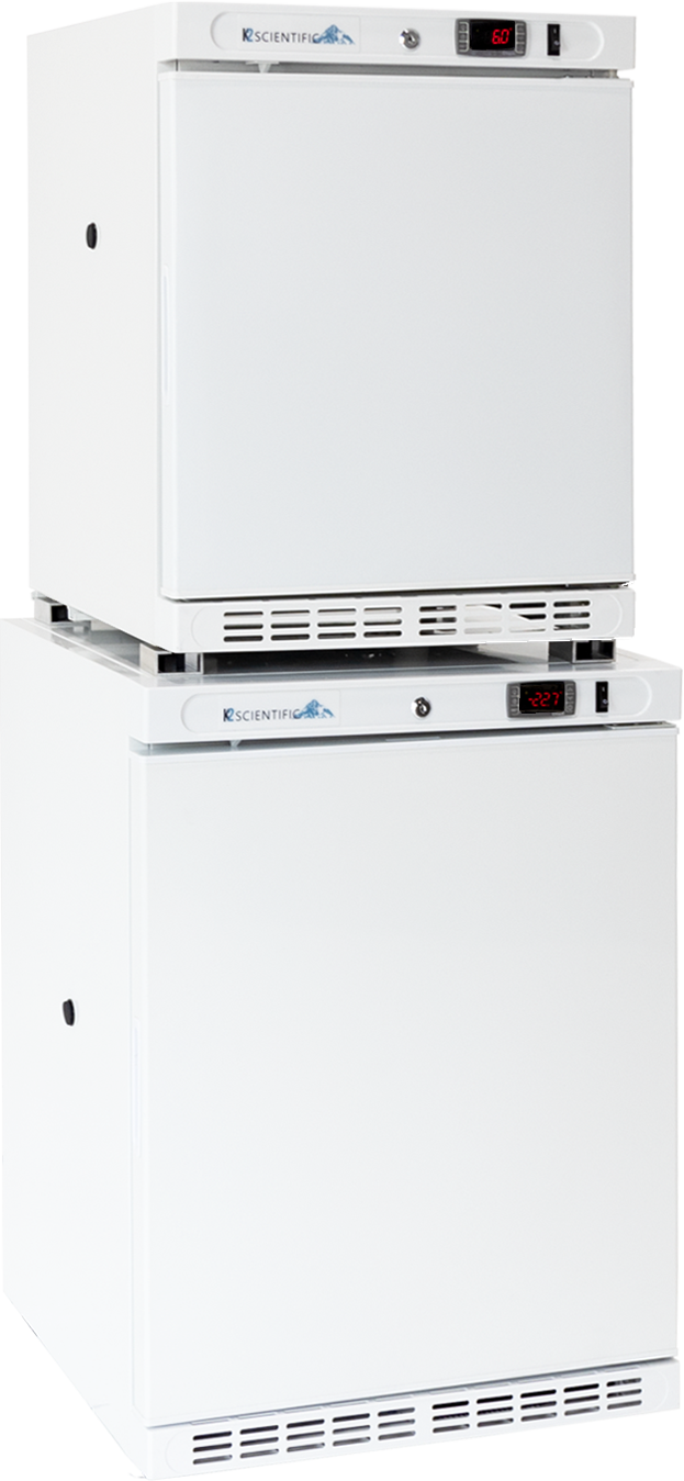 2.5 Cu. Ft. Combination Solid Door Refrigerator & 4 Cu. Ft. Solid Door Freezer