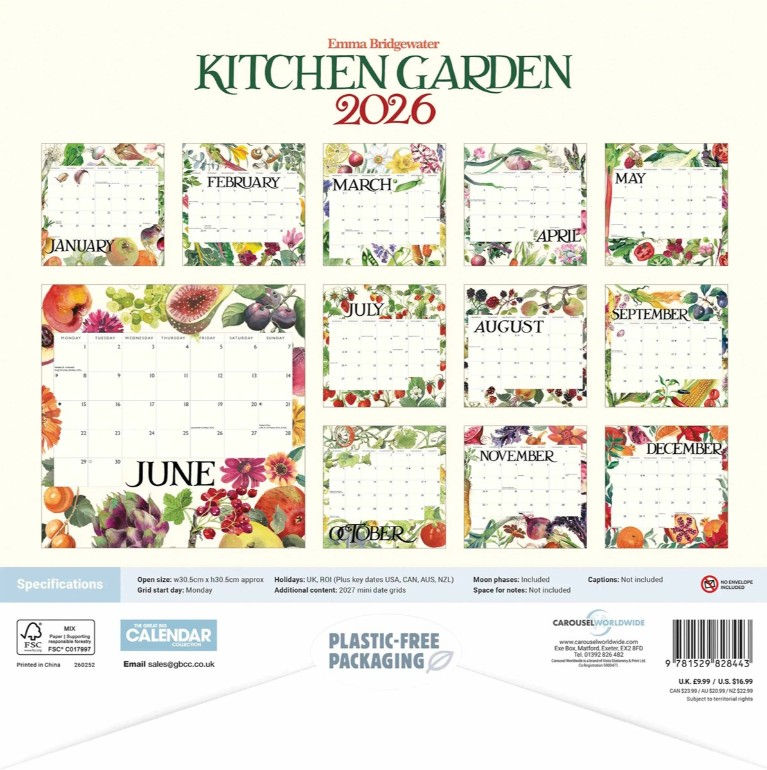 Thumbnail: Kitchen Garden, 2026 Wall Calendar by Carousel Calendars