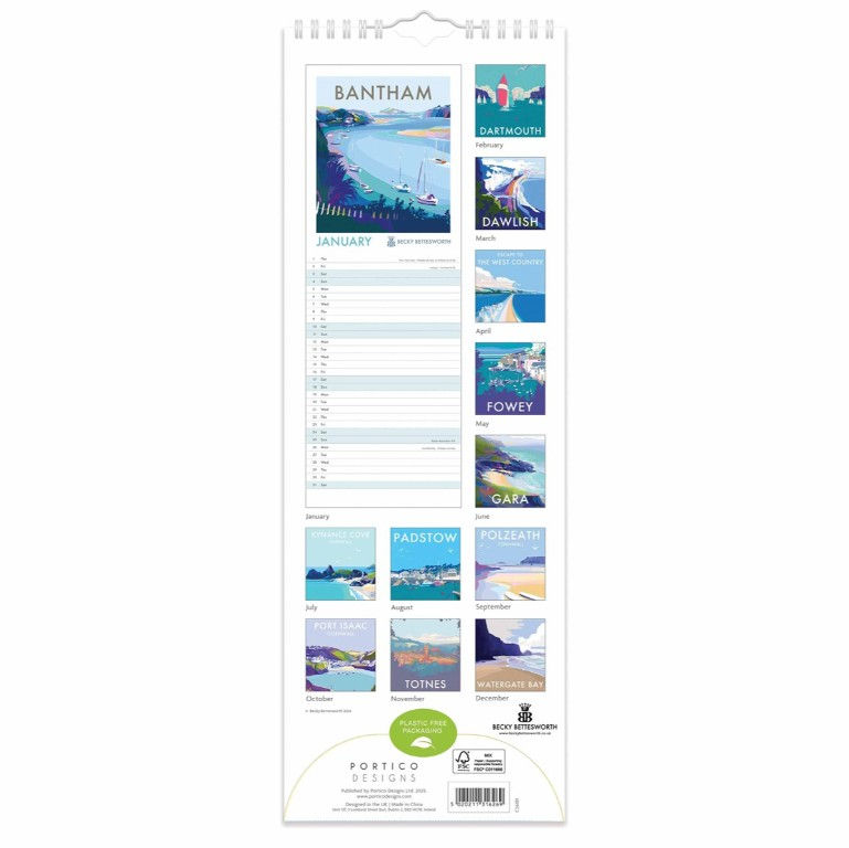 Thumbnail: Becky Bettesworth, 2026 Slim Wall Calendar by Portico Designs