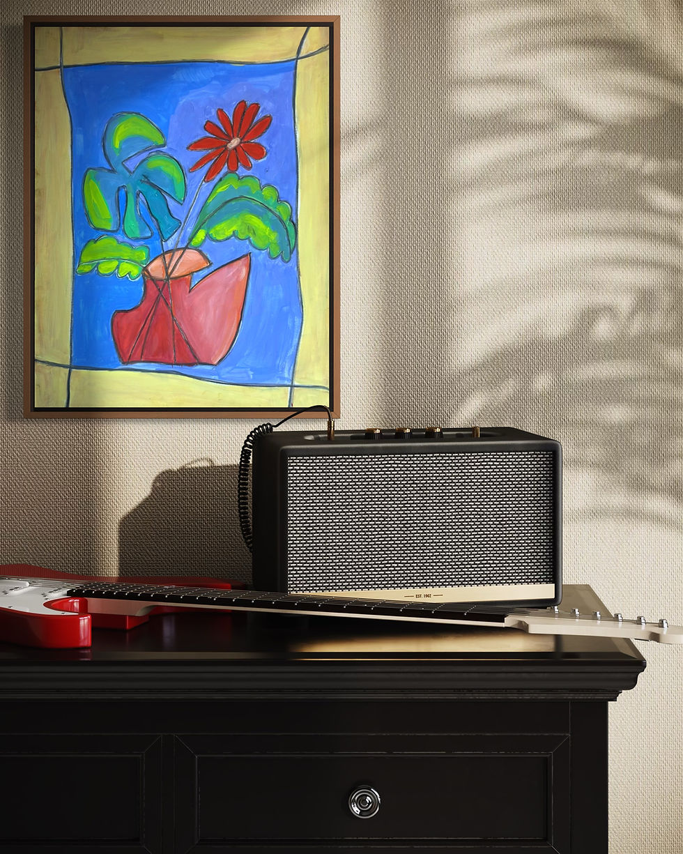 Thumbnail: Monstera et soleil rouge