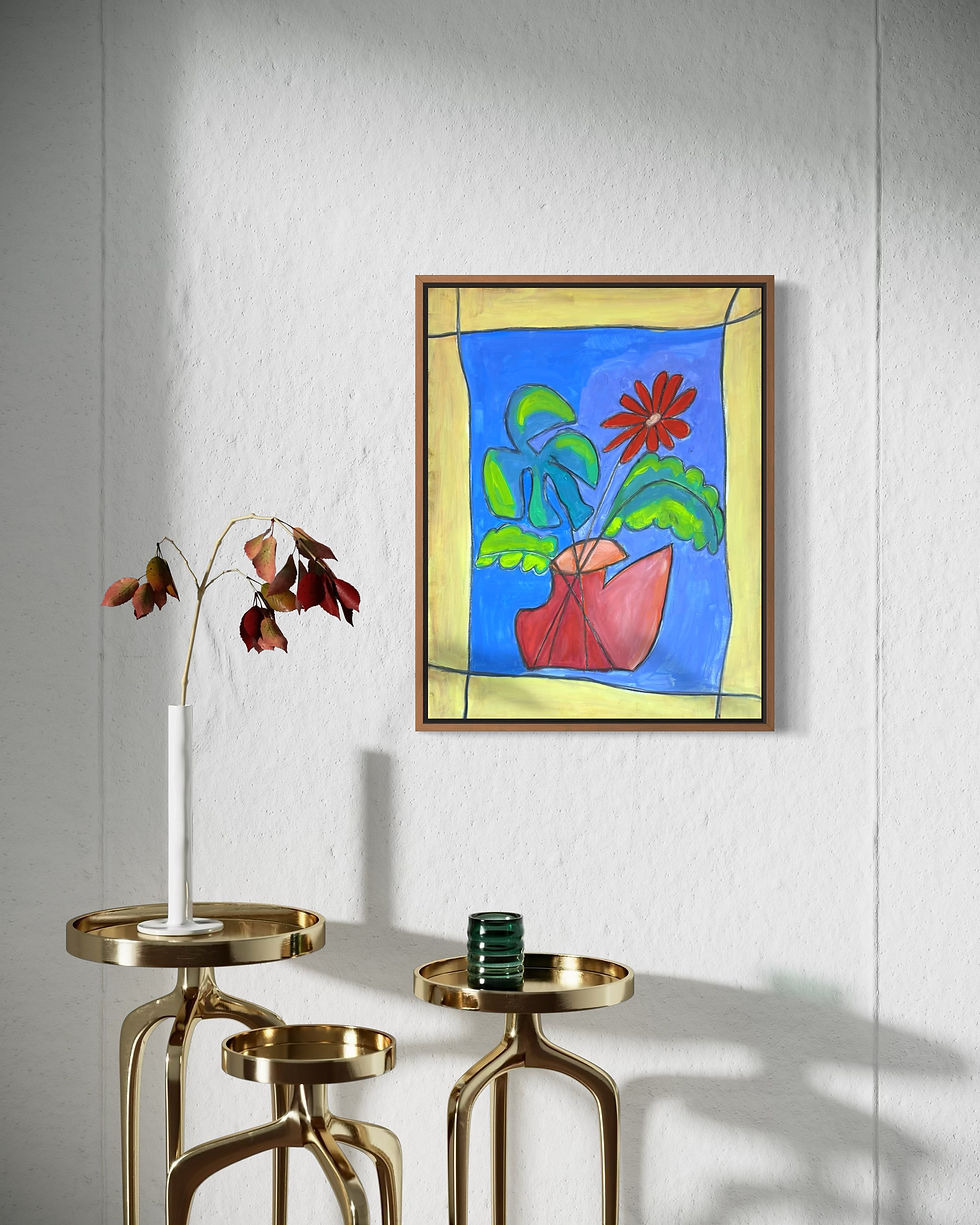 Thumbnail: Monstera et soleil rouge